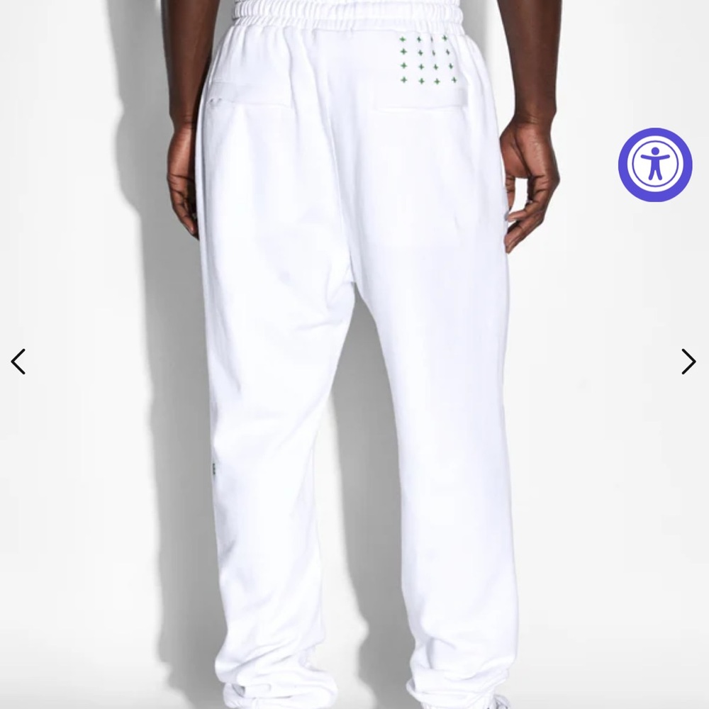 Ksubi White and Green Sweatpants Relaxed Fit - Picture 4 of 8
